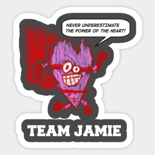 Team Jamie Heart Sticker